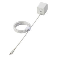 iPhone 充電器 12W 高耐久 ライトニングケーブル一体 1.5m ホワイトフェイス MPA-ACL07WF エレコム 1個