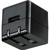 サンワサプライ キューブ型USB充電器(1A・高耐久タイプ・ブラック) ACA-IP70BK 1個