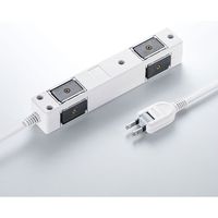 延長コード 電源タップ 3m 2P（ピン） 4個口 マグネット ホワイト TAP-SPWMG24-3 サンワサプライ 1個