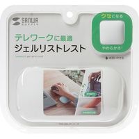 サンワサプライ ジェルリストレスト(ホワイト) TOK-GEL27W 1個（直送品）