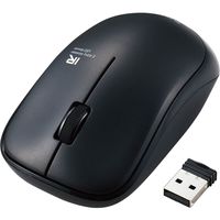 ワイヤレスマウス 静音マウス 無線 2.4GHz 3ボタン IR 省電力 抗菌 ブラック M-IR07DRSKBK エレコム 1個（直送品）