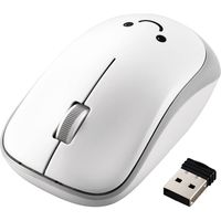 ワイヤレスマウス 静音マウス 無線 2.4GHz 3ボタン IR 省電力 抗菌 ホワイト M-IR07DRSKWH エレコム 1個