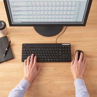 エレコム 有線キーボード/薄型/メンブレン式/抗菌/コンパクトサイズ/ブラック TK-FCM107KBK 1個（直送品）