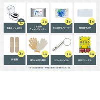 A4防災セット 基本内容ボックス2 ブルー 1人用 10セット 非常用持ち出し袋 防災グッズ ナップサック コンパクト A4ボックス（直送品）