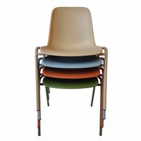 会議用チェアELENA ワントーン オリーブ 1脚 イタリア製 ミーティングチェア 会議椅子 キャスター無し グリーン