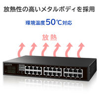 アイ・オー・データ機器 L2スイッチングハブ 24ポート ループ検知・防止機能、ポートVLAN対応 ETG-ESH24LM 1個（直送品）