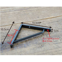 ポッシュリビング ブラケットSS シルバー W1×D10.5×H10.5cm アイアン 63691 1セット(2個)（直送品）