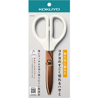 コクヨ はさみ サクサ チタン グルーレス刃 ホワイト ハサミ HSM-PTA100W 1セット（5本）