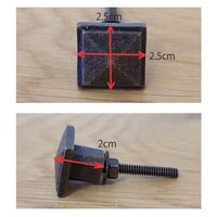 ポッシュリビング アイアンノブ W2.5×D2×H2.5cm 62534 1セット(3個)（直送品）