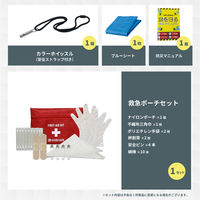 3日間を生き延びる防災セット 1人用 ブルー 防災リュック 防災セット 防災グッズ 防災ラジオ 非常食 保存水（直送品）