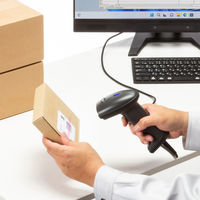 サンワサプライ 1次元CCDバーコードリーダー（スタンド付き） BCRー1D9BK 1個（直送品）