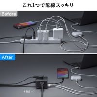 サンワサプライ USB急速充電機能付きタップGaN PD67W TAPーB111C3BK 1個