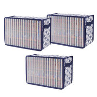 アストロ B6判サイズ(コミックス)収納ケース 3枚組 麻の葉柄 822-21 1セット(3枚)（直送品）