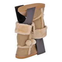 ライクイット ブーツ収納 ブーツホルダー　ブラウン 幅12×奥10.8×高35.5~49.5cm 1セット（2個組）