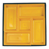 弁当容器 HSH-C70-4 冷凍レンジカップ用 テーパー型貼箱 (黒木目エンボス) HSHC704BKMES（直送品）