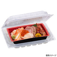 東洋アルミエコープロダクツ 弁当容器 FDPC 18-13 赤黒 K7180C 1ケース(900個(100個×9))（直送品）