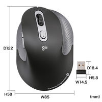 サンワサプライ 静音ワイヤレスエルゴノミクスコンボマウス MAーEWBBS528LBK 1個