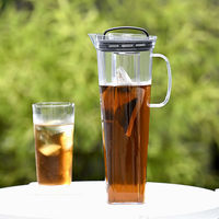 HARIO（ハリオ）冷水筒 ピッチャー 1200ml トライタン製 ブラック CBRー12ーB 1個