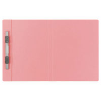 プラス 2つ折りフラットファイル A5 ピンク 79698 5冊（わけあり品）