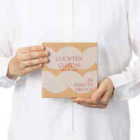 （限定）カウンタークロス ハーフサイズ 約30×30cm 使い切り キッチンダスター ブラウン 1箱（30枚入） オリジナル