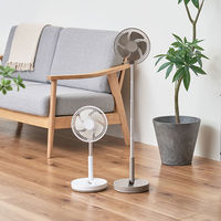 ライフオンプロダクツ 折りたたみコードレスリビングファン 首振り機能付 キャメル LCAF031-CM 1台