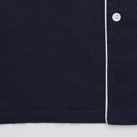 【レディース】無印良品 婦人 脇に縫い目のない 二重ガーゼ長袖パジャマ 婦人Ｌ ダークネイビー 良品計画