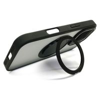 エアージェイ iphone16pro用 スタンドリング付背面ケース BK AC-P24P-MRS 1個（直送品）