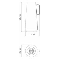 TRAMONTINA サーマルカラフェ 保温ポット 1L ブラック 61636/103 1個（直送品）