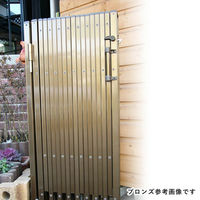 オリジナルアコーディオン門扉3.7m Wキャスター ブラック kantoh-house-37BK 1セット(門扉本体+門柱2本)（直送品）