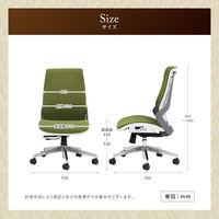 Netforce ネットフォース オフィスチェア デスクPCチェア 肘無 布張り ファブリックチェア 事務椅子 ウェルビー ストーングレー（直送品）