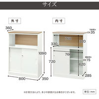 ネットフォース ワークプロ キャビネット 天板・幕板付 シリンダー錠 ブラック×ダークブラウン WPC-08TM-AW-BKDBR 1台（直送品）