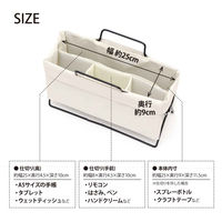 東洋ケース 卓上収納 卓上マルチラック 折りたたみ ファブリック アイボリー 417526 1個（直送品）