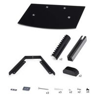 壁掛けAVラック　1段タイプ　耐荷重7kg　強化ガラス　高さ調整可能（直送品）