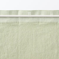 無印良品 綿洗いざらし平織ノンプリーツカーテン 幅１００×丈１７８ｃｍ用 グリーン 良品計画