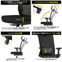 コクヨ エントリー2 ブラック樹脂脚 ブラック CCR-ET2P301D-W 1脚（わけあり品）