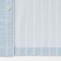 【メンズ】無印良品 紳士 脇に縫い目のない 二重ガーゼ長袖パジャマ 紳士ＸＬ ライトブルーストライプ 良品計画