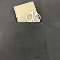 【エプロン】レップ　リサイクルコットンを使ったバッククロスエプロン　ブラック 7402BK 1セット(5枚) アスクル・ロハコ限定 オリジナル