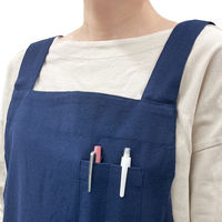 【エプロン】レップ　リサイクルコットンを使ったバッククロスエプロン　ネイビー 7402NV 1セット(5枚) アスクル・ロハコ限定 オリジナル