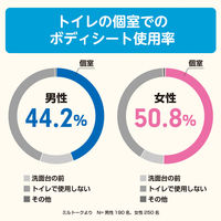 レック SRT 男性用 流せるボディシート 無香料 C01260 1個（12枚入）