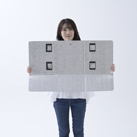 ユーザー 瞬間設置エアコンガード ひさし付き 室外機用カバー マグネット式 フリーカット YMAG-8352H 1個