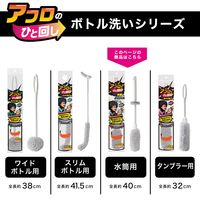 アフロのひと回し ボトル洗いスポンジ 水筒用 水だけでも汚れが落とせる 抗菌加工 グレー 日本製 1セット（1個×5）サンコー
