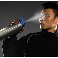 大作商事 【暑さ対策】ミスト機能付きドリンクボトル ドリンクミストSS ブルー DMSS2-BL 1個（直送品）