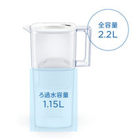 ブリタ（BRITA）ポット型 浄水器 リクエリ パウダーブルー カートリッジ2個付き
