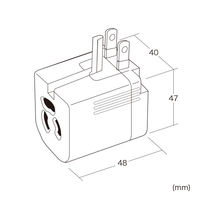 サンワサプライ 温度&電流ヒューズ内蔵アダプタ TAP-AD16W 1個