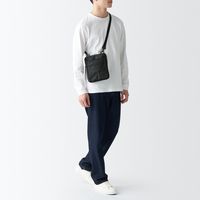 無印良品 ペン差し付き 撥水ショルダーバッグ 黒 1セット（1個×3） 良品計画