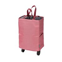 レップ ショッピングカート 折りたたみハンディトートカート 保冷保温 30L ストライプ レッド 1台