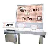 常磐精工 ラックスタンド看板 A3横ブラック(アクリルボックス付) アームキャスターセット RASKA-A3YB-KSET 1台（直送品）