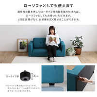 ホームテイスト Sausa(ソーザ) シンプルな2人掛 コンパクトソファ 幅1120mm ブラウン SH-07-CPS 1台（直送品）