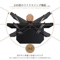 ホームテイスト 八角壁寄せテレビスタンド ハイタイプ専用 ハードディスクホルダーセット ウォールナット OTGT-H-SET 1台（直送品）