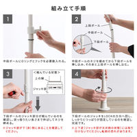 ホームテイスト つっぱりポールハンガー フック大小2個セット ブラック SH-29-TTN2 1台（直送品）